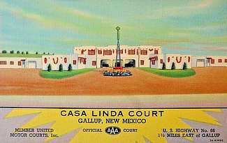 Casa Linda Court on U.S. Highway 66, 1 1/2 miles east of Gallup, New Mexico